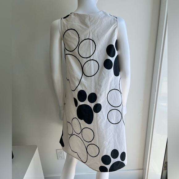 Spotted Doggy Paw Print A-Line Sleeveless Dress - Picture 5 of 5